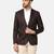 Mens brown notched lapel blazer