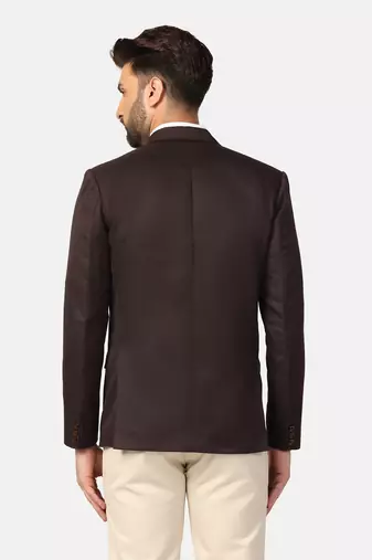 Mens brown notched lapel blazer