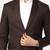Mens brown notched lapel blazer