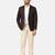 Mens brown notched lapel blazer