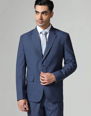Mens blue polyviscose blazer 1