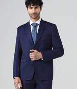 Mens navy blue solid blazer