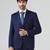 Mens navy blue solid blazer