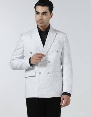 Mens small checked double breasted blazer 1