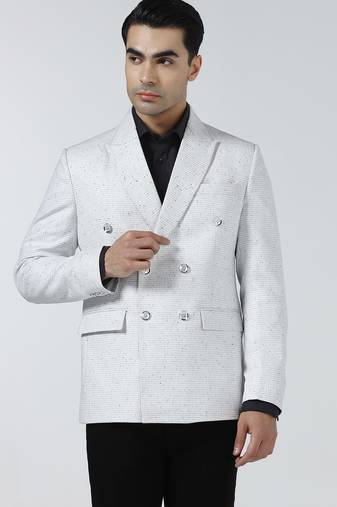 Mens small checked double breasted blazer