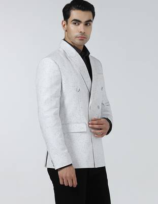 Mens small checked double breasted blazer 3