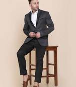 Mens grey shawl collar tuxedo suit