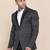 Mens grey shawl collar tuxedo suit