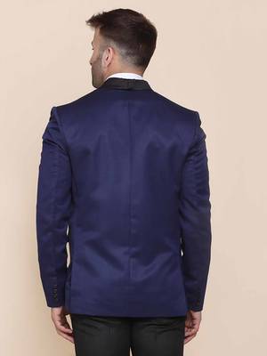 Mens blue shawl collar tuxedo suit 2