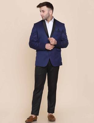 Mens blue shawl collar tuxedo suit 3