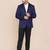 Mens blue shawl collar tuxedo suit