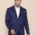 Mens blue shawl collar tuxedo suit