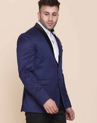 Mens blue shawl collar tuxedo suit 5