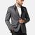 Mens dark grey shawl collar tuxedo suit