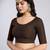 Cotton lycra stretchable comfy round neck half sleeves saree blouse readymade