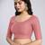 Cotton lycra stretchable comfy round neck half sleeves saree blouse readymade