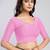 Cotton lycra stretchable comfy round neck half sleeves saree blouse readymade