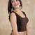 Cotton lycra stretchable comfy round neck sleeveless saree blouse readymade