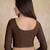 Cotton lycra stretchable comfy round neck elbow sleeves saree blouse readymade