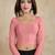 Cotton lycra stretchable comfy round neck elbow sleeves saree blouse readymade