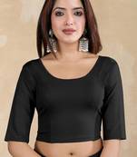 Pure cotton elastane stretchable half sleeve readymade blouse