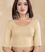 Pure cotton elastane stretchable half sleeve readymade blouse