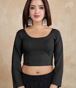 Pure cotton elastane stretchable elbow sleeve readymade blouse
