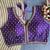 Women's violet dhupion silk embroidery sequence work blouse choli stylish saree blouse