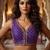 Women's violet dhupion silk embroidery sequence work blouse choli stylish saree blouse