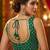 Women's darkgreen dhupion silk embroidery sequence work blouse choli stylish saree blouse
