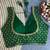 Women's darkgreen dhupion silk embroidery sequence work blouse choli stylish saree blouse