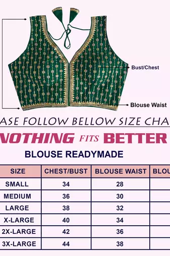 Women's darkgreen dhupion silk embroidery sequence work blouse choli stylish saree blouse