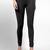 Black super combed cotton elastane stretch churidar length leggings & ultrasoft waistband
