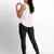 Black super combed cotton elastane stretch churidar length leggings & ultrasoft waistband