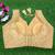 Women's gold dhupion silk embroidery sequence work blouse choli stylish saree blouse