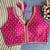 Women's pink dhupion silk embroidery sequence work blouse choli stylish saree blouse
