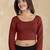 Pure cotton elastane stretchable elbow sleeve readymade blouse