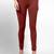 Maroon super combed cotton elastane stretch churidar length leggings &ultrasoft waistband