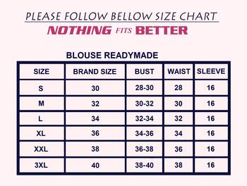 Pure cotton elastane stretchable elbow sleeve readymade blouse 5