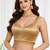 Women's gold dhupion silk embroidery sequence work blouse choli stylish saree blouse