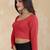 Pure cotton elastane stretchable elbow sleeve readymade blouse