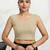 Polyester elastane zari stretchable sleeveless ready to wear blouse for women