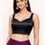 Women's black dhupion silk embroidery sequence work blouse choli stylish saree blouse
