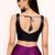 Women's black dhupion silk embroidery sequence work blouse choli stylish saree blouse