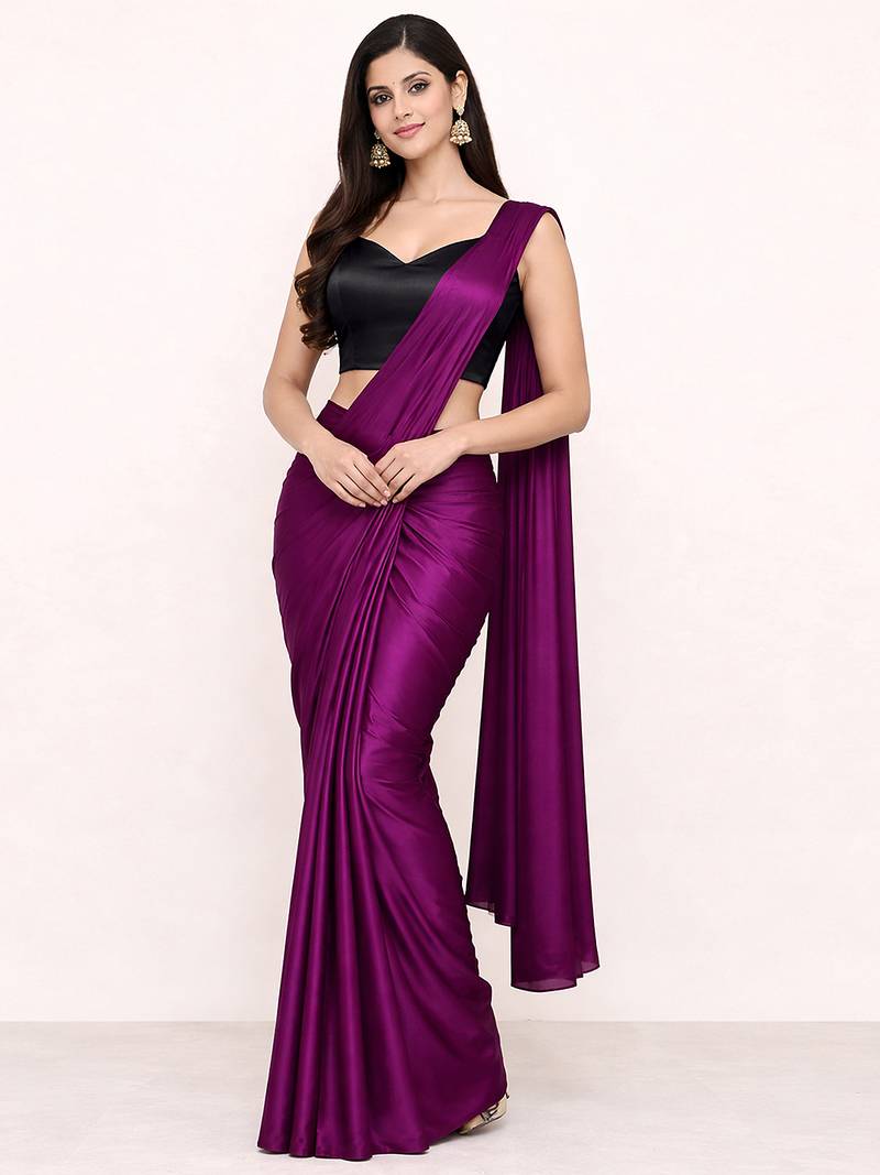 Women's black dhupion silk embroidery sequence work blouse choli stylish saree blouse