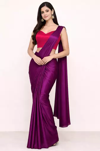 Women's pink dhupion silk embroidery sequence work blouse choli stylish saree blouse