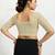 Polyester elastane zari stretchable half sleeve ready to wear blouse for women