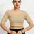 Polyester elastane zari stretchable half sleeve ready to wear blouse for women