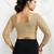 Polyester elastane zari stretchable elbow sleeve ready to wear blouse for women
