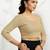 Polyester elastane zari stretchable elbow sleeve ready to wear blouse for women